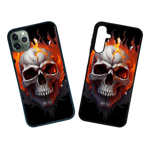 Custodia telefono fire skull - telefono,
